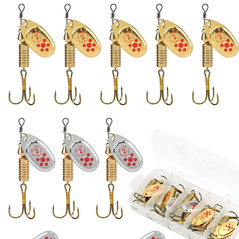 1 шт., приманка-спиннер с металлическим покрытием, 6,7 см/7 г, жесткая ложка, приманки для окуня, металлическая рыболовная приманка с тройными крючками из перьев для ловли щуки