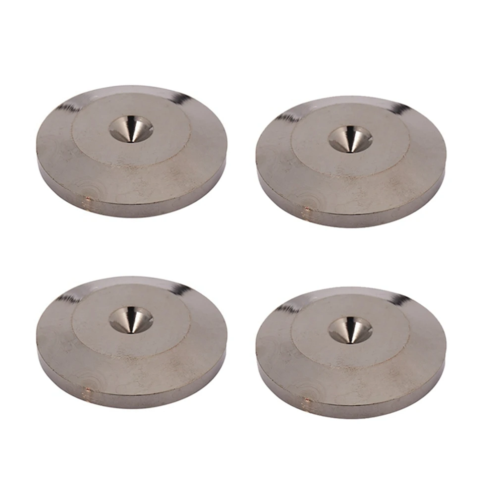 Puro cobre Spikes Pads, caixa de alto-falante HiFi, isolamento chão Stand pés, Cone Base Shoes Pad, preto, 4 pcs