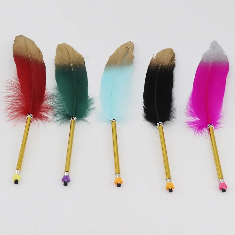 

School Teacher Gift Writing Stationery Student Neutral Gel Pen Roller Ball Pen Siging Writing Pen Feather Ballpoint Pen