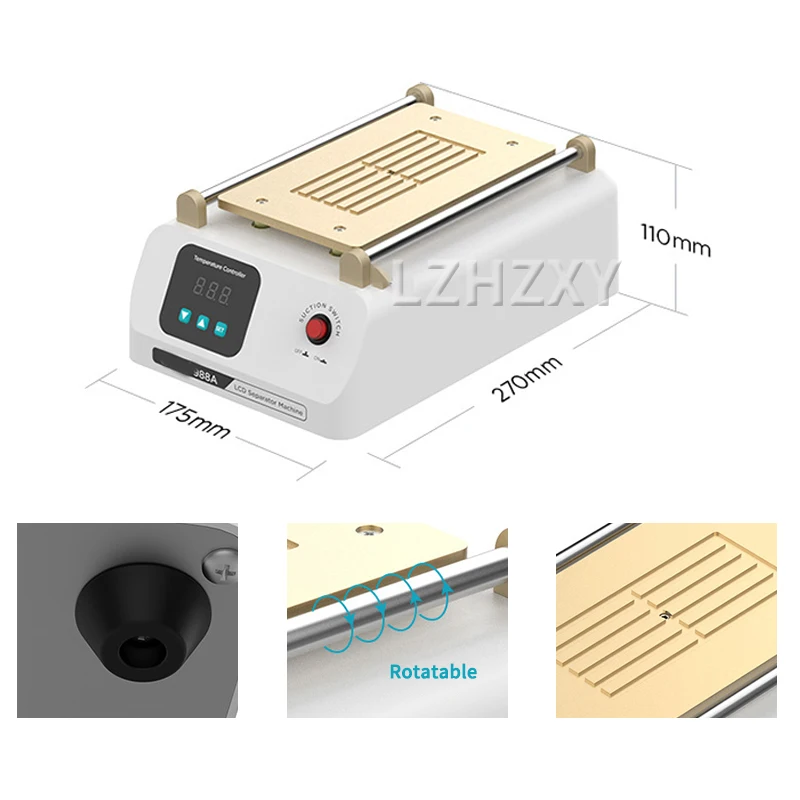 998A+ LCD Touch Screen Separator Machine Kit 8 inch for iPhone Separator Screen Repair Machine Build-in Vacuum Pump