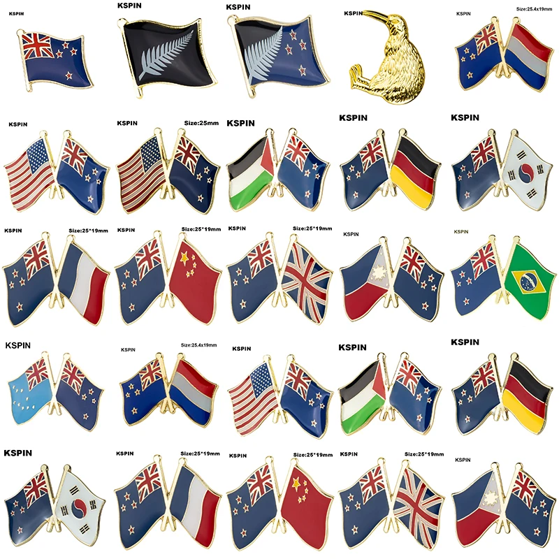 

New Zealand Flag Laple Pin Badge Brooch