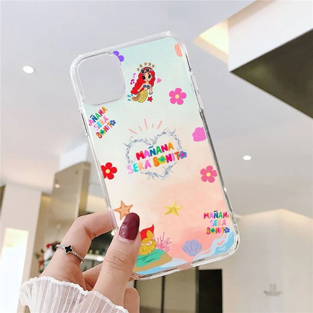 Karol G Manana Sera Bonito Phone Case For Iphone 15 11 13 14 Pro Max 7 8 Plus X Xr Xs Max Se2020 12mini Transparent Cover