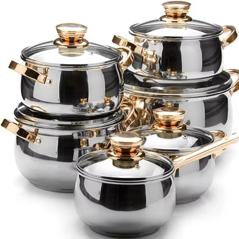 

304 Stainless Steel Multifunctional Cooking Pot Milk Pot Cookware Kitchenware Set