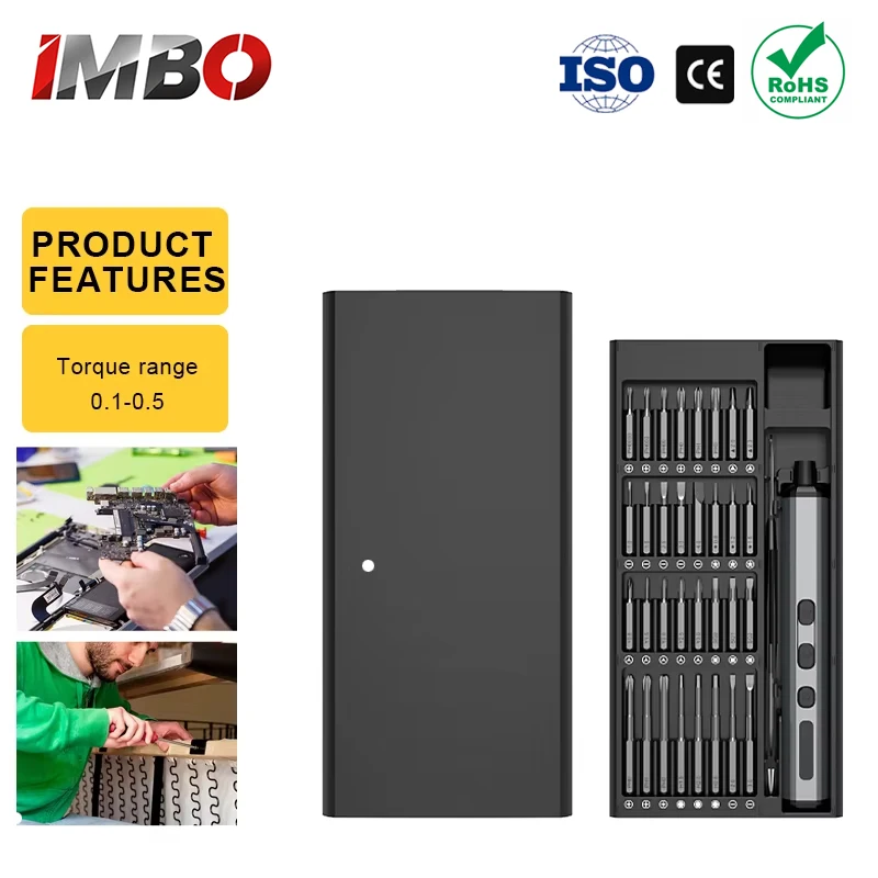 IMBO Electric Precision Screwdriver Magnetic Kit with 68 PCS Screw Heads Power Tools Sets for Smart Home PC Phone Repair