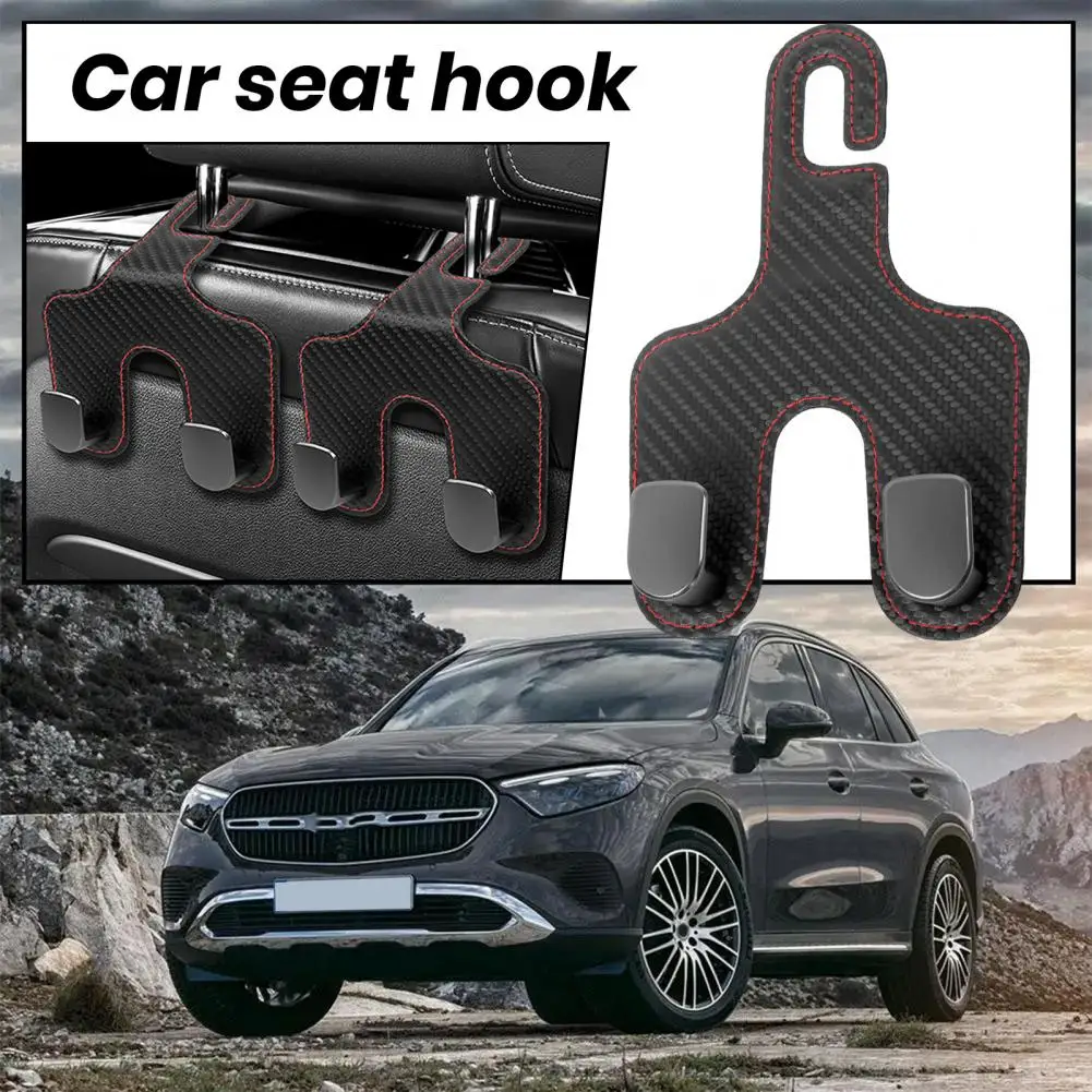 Car Seat Hook Universal Car Seat Headrest Hook Strong Load-bearing Automotive Purse Bag Hanger Easy to Install Vehicle Accessory