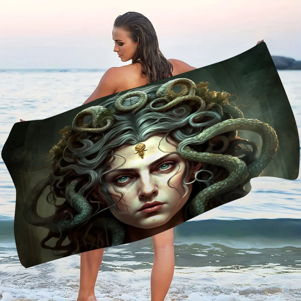 

Medusa Microfiber Beach Towel Absorbent Quick Dry Soft Yoga Swimming Resort Mountain Climbing Towel