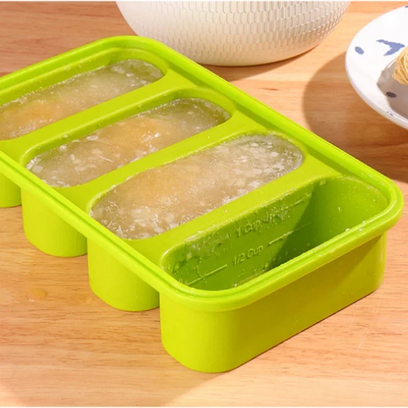 Giant Storage Food Silicone Molds Meal Sauce with Lid Silicone Freezer Trays Extra Large Soup Ice Cube Tray Food Freezing Molds