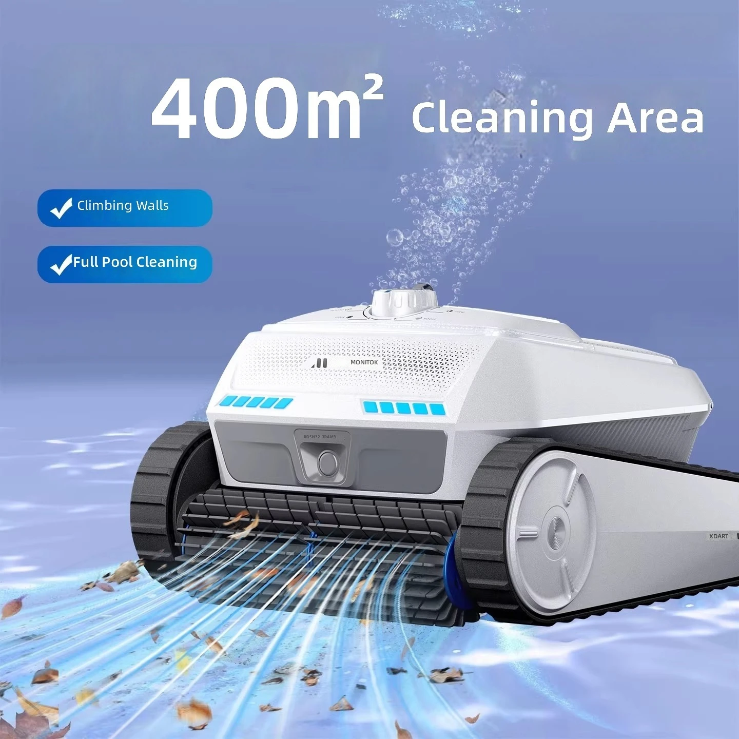 Pool Vacuum Cleaner, Automatic Robotic Pool Cleaner, Underwater Cleaning Robot, Efficient Bottom Scrubber, Turtle Design