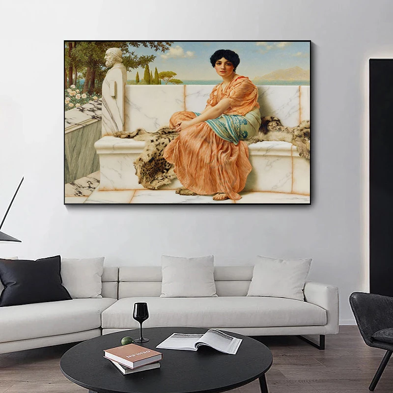 Vintage In The Days of Sappho Canvas Paintings Posters and Prints Wall Art Pictures for Living Room Wall Decoration Cuadros