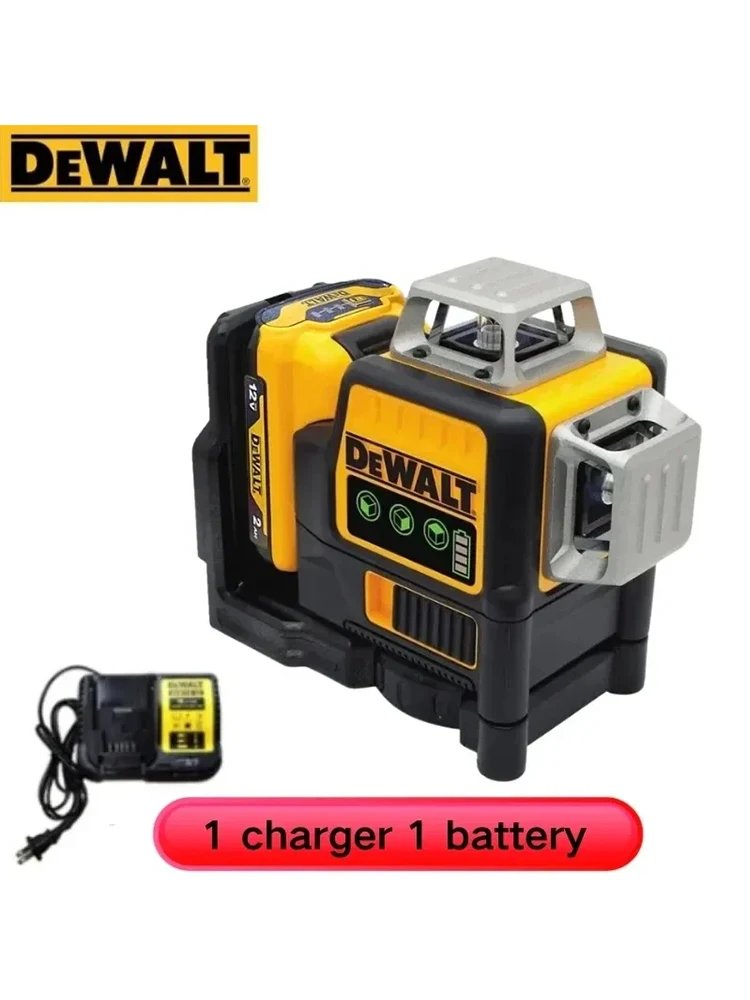 2025 Dewalt DW089LG 3 Sides*360 12 Lines Laser Level Horizontal Green Light tool Meter Outdoor Degree Vertical 12V Battery