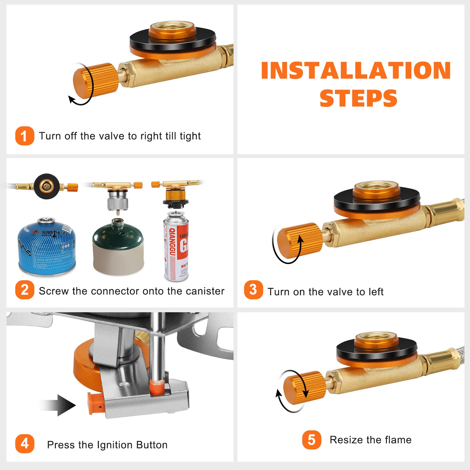 JYMCW-quemador de Gas para exteriores, estufa electrónica plegable portátil, equipo turístico para cocinar y hacer senderismo, 3500W