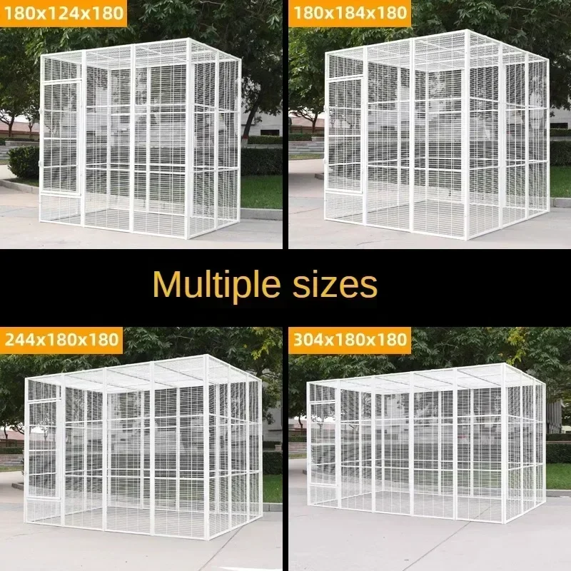 180 124 180cm Extra Large Bird Cage Square Tube Parrot Feeding Box Cat Cage Large Space Thickened Encrypted Pigeon Cage