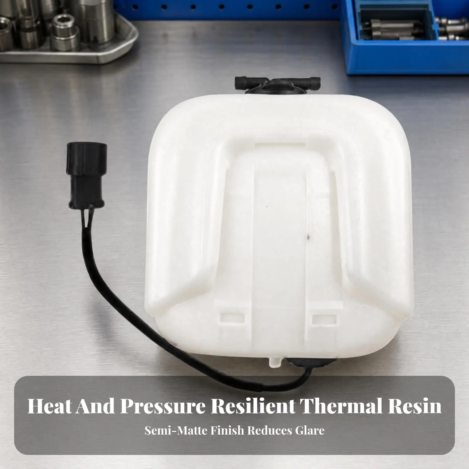 Excavator Cooling Overflow Tank for Komatsu PC56 PC56-7 White Plastic Coolant Expansion Reservoir with Mounting Features