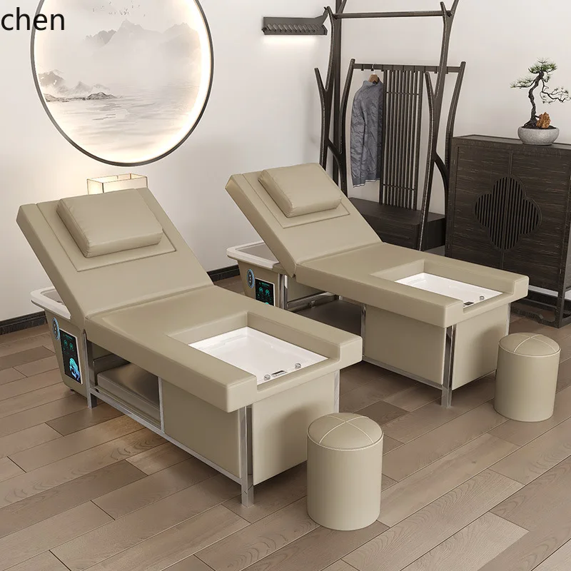 YFY Electric Adjustable Beauty Salon Special Bed for , Foot Washing, Massage, Head Therapy, Water Circulation Bath