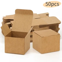 50pcs / Brown kraft paper box party gift box handicraft box Wedding Party Box Multi Size