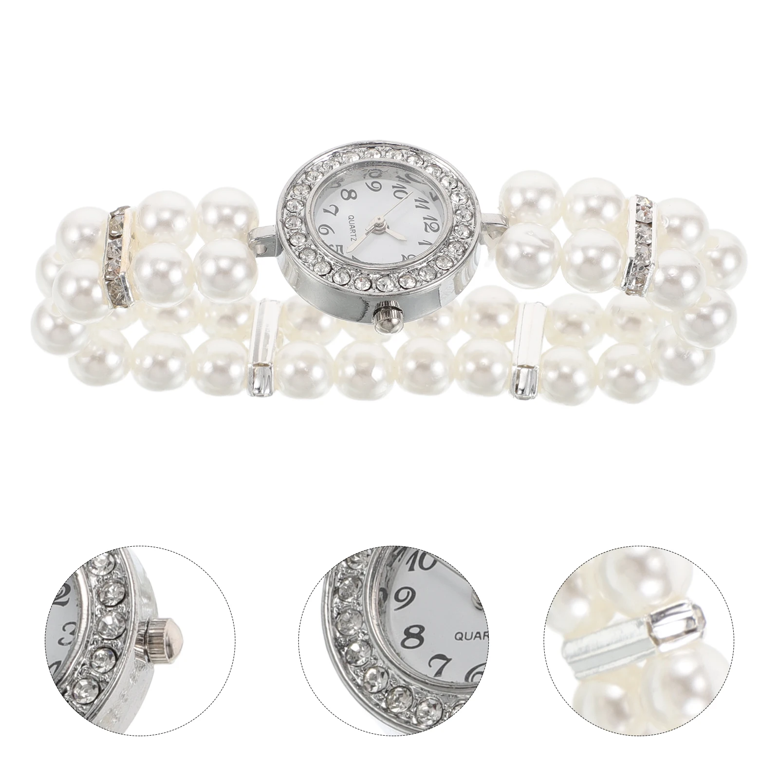 

Elegant Bracelet Jewelry for Women Dainty Rhinestone Bangle Watch Vintage Party Accessories Elastic Fashion Wrist