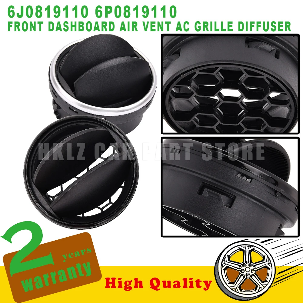 Car Accessories OEM 6J0819110 6P0819110 New For Seat Ibiza Mk4 Front Dashboard Air Vent AC Grille Diffuser Surround Black/Silver