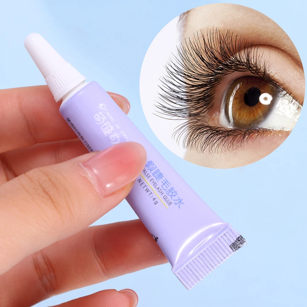 Mini Eyelash Glue with Tweezers Set Waterproof Not Irritating Quick Dry Self Adhesive Eyelash Extension Glue Lashes Makeup Tools
