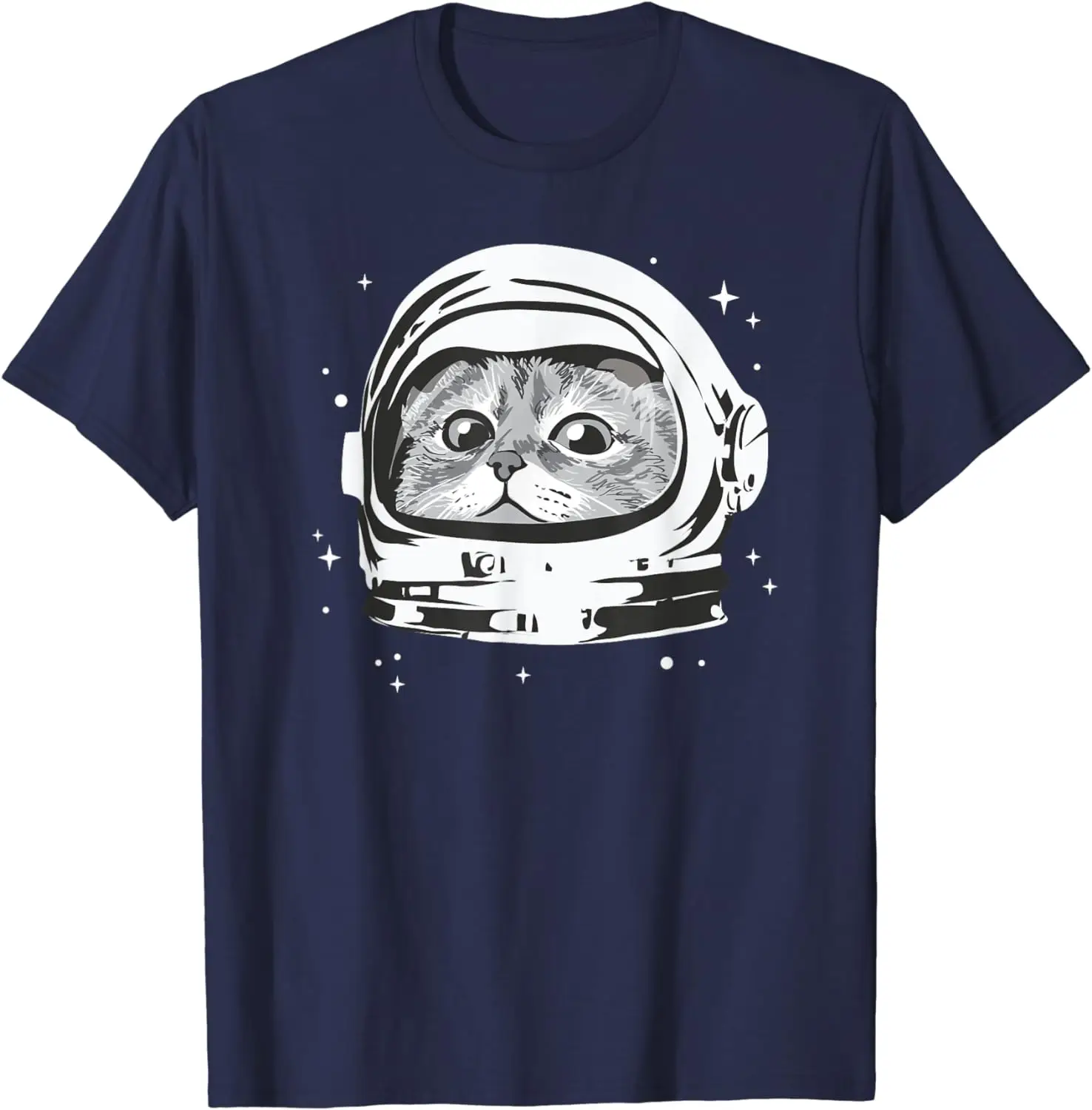 Space Cat Astronaut Funny Graphic T-Shirt Fresh breathable fabric advanced suitable for travel and play