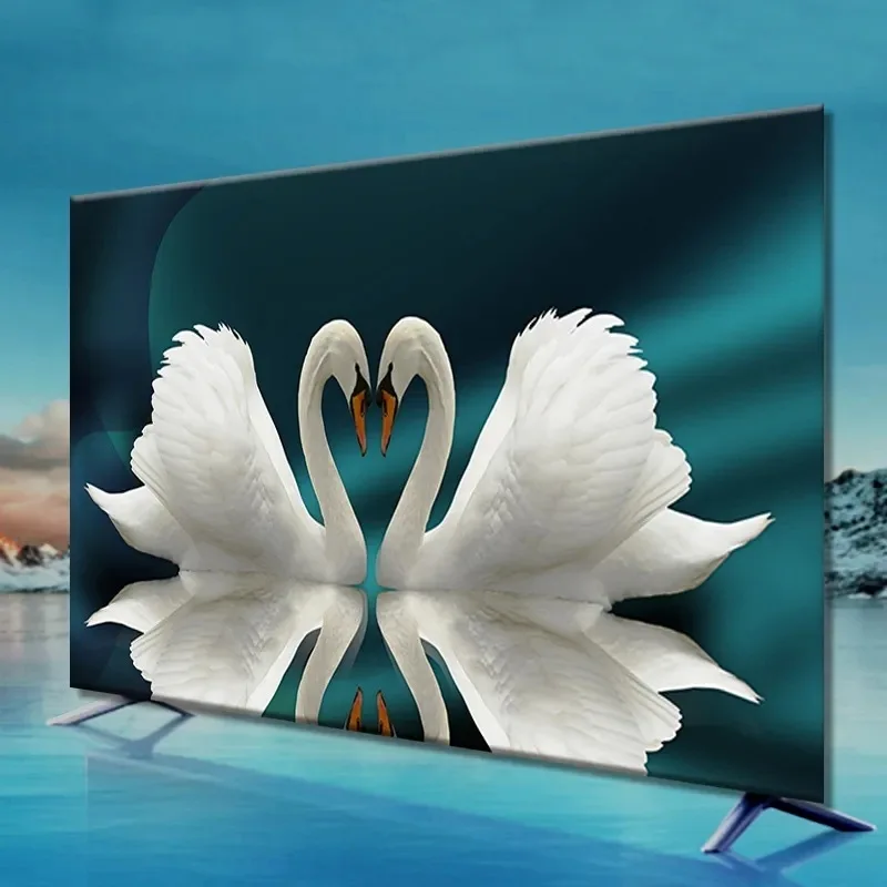 GoodTop Universal TV Cover protettiva per uso domestico panno antipolvere lavabile in lavatrice decorazione TV morbida e setosa 32-75 pollici