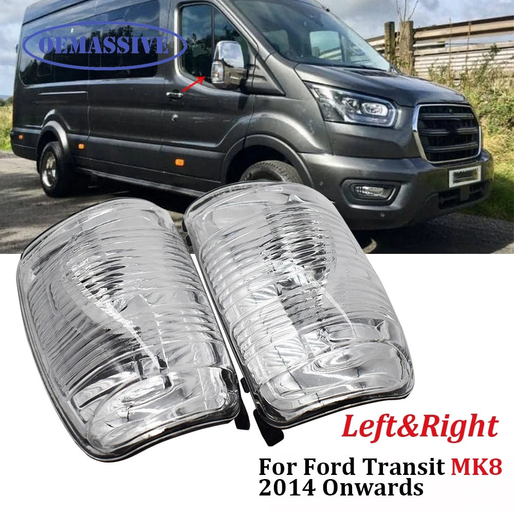 

Прозрачная крышка указателя поворота бокового зеркала для Ford Transit Mk8 2014, г.в., левое и правое, простая установка, замена 1847389 1847387