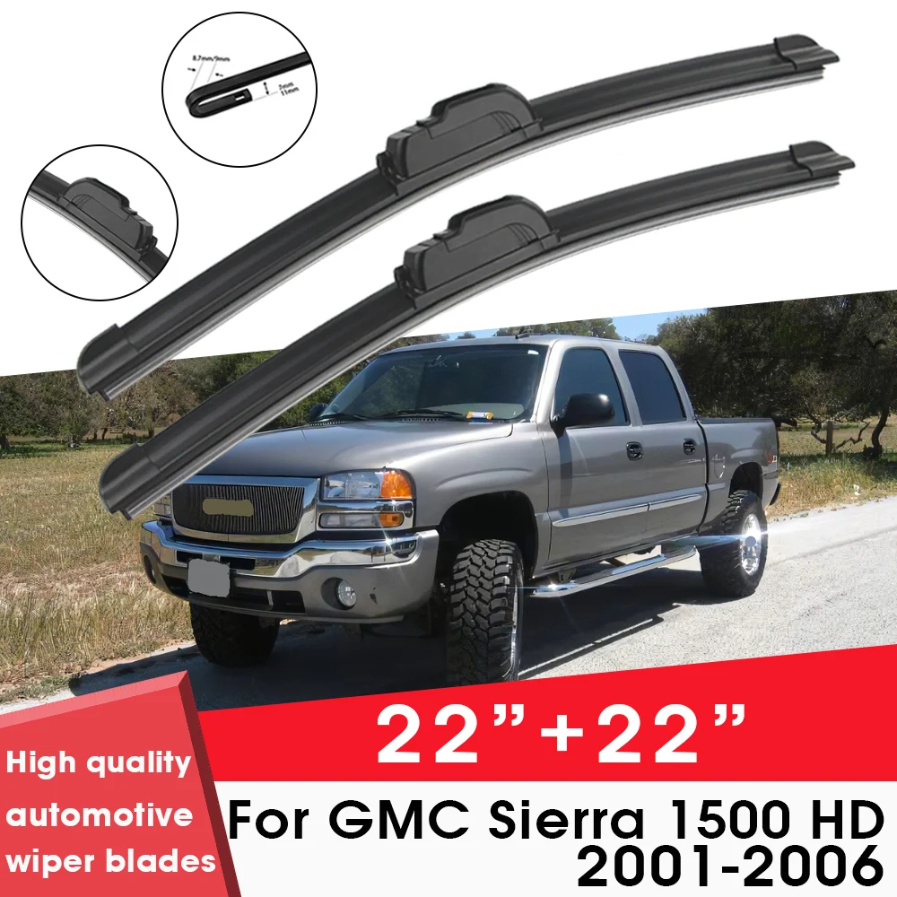 

BEMOST Car Wiper Blades Front Window Windshield Rubber Refill Wiper For GMC Sierra 1500 HD 2001-2006 22"+22" Car Accessories