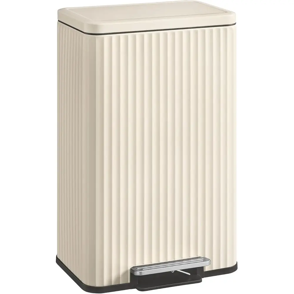 

Trash Can, 13 Gallon (50 L) Garbage Can or Kitchen, with Lid, Pedal, and Removable Inner Bucket, Sot Close, StainlSteel, 15 Tras