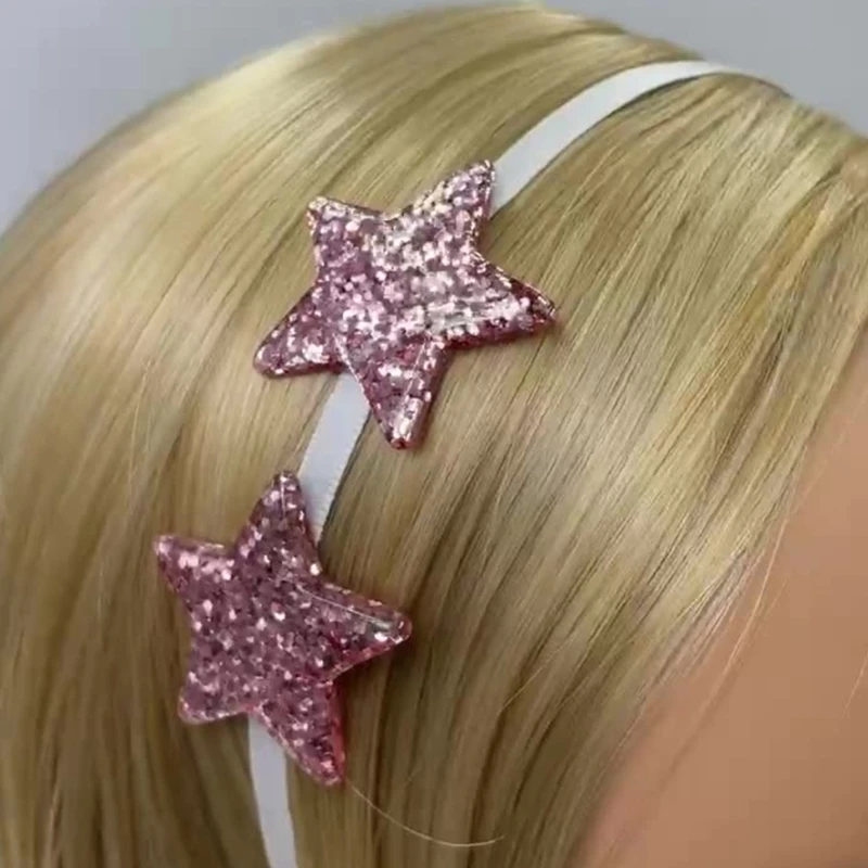 Horquilla con forma estrella lentejuelas estilo dulce y pinza para diadema para y nuevo