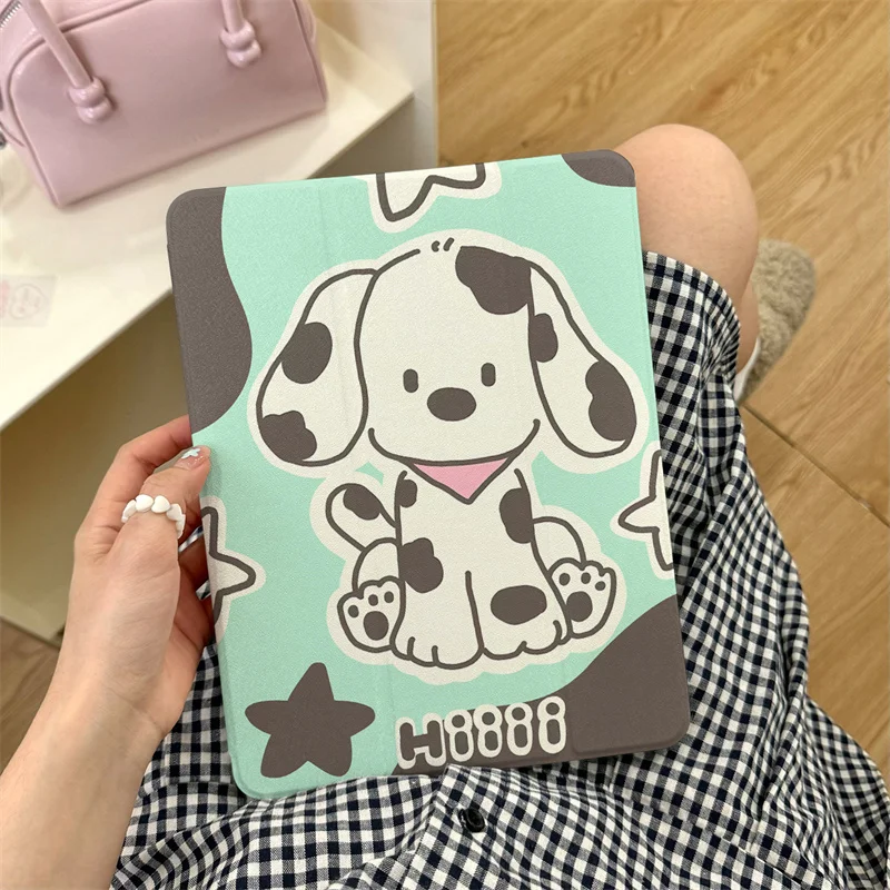 

Cute Dog Tablet Case For Apple iPad Pro 2024 11 inch 2025 Air 5/4 10.9 iPad 11 10 9.7 10.2/10.5 mini 6/5/4 Cover with Pen Holder