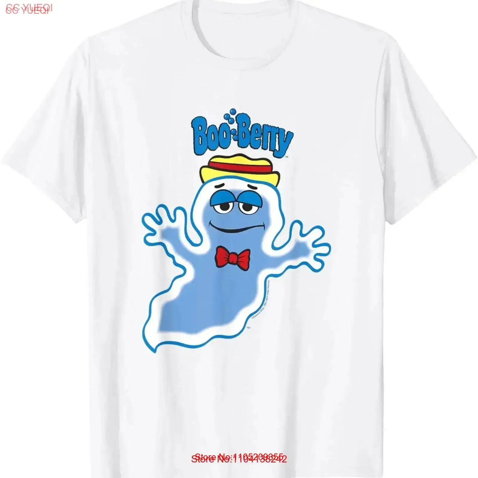 Boo Berry icónico fantasma azul Vintage pecho grande retrato camiseta vintage lavado suave estirado moda elegante ropa de diseñador