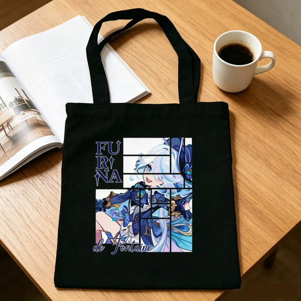 Genshin Impact Furina tote bag y2k grocery totebag torba na zakupy shopping woman