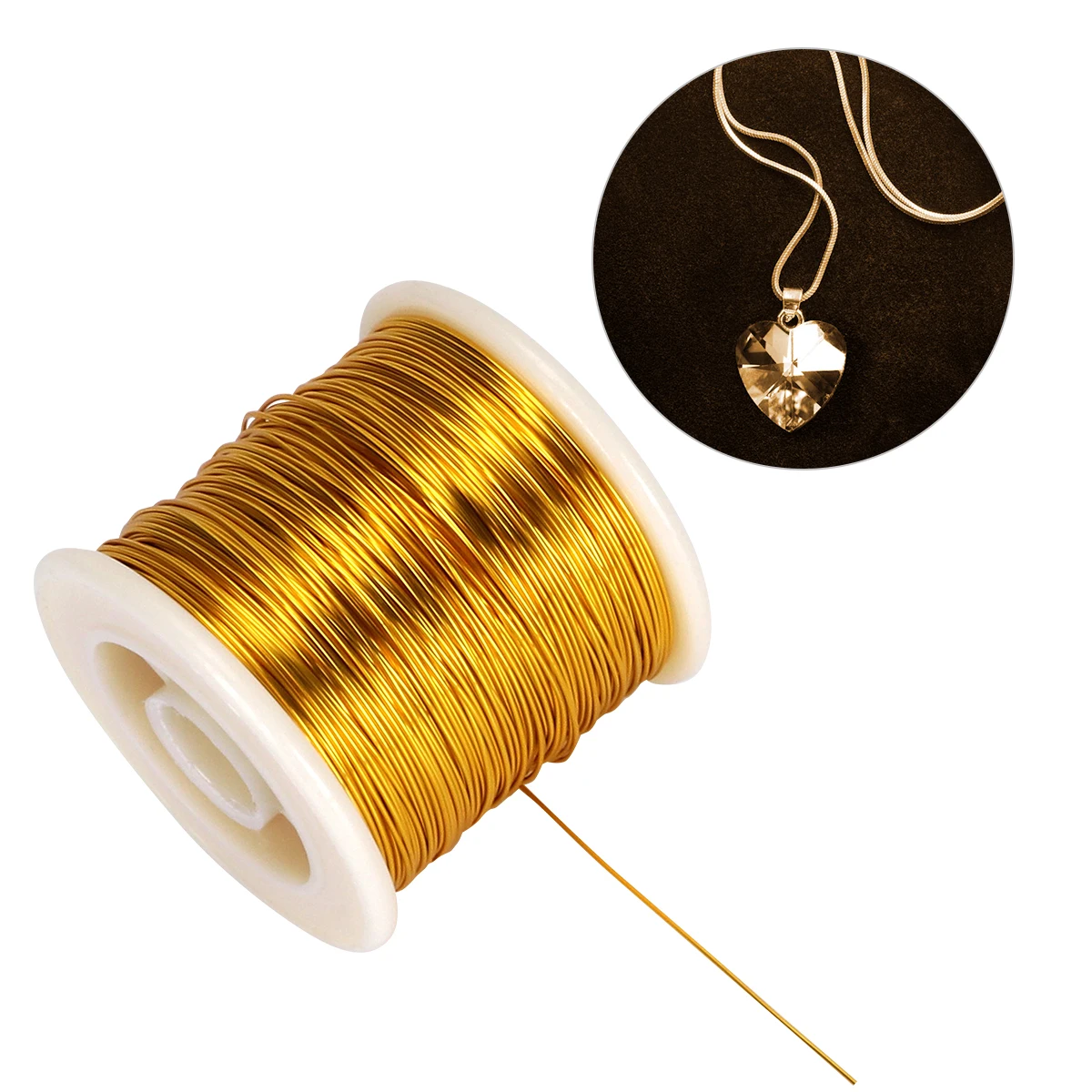 Copper 55m 0.8mm Diameter Refined Copper Beading Wire Colored for Jewelry DIY Projects Bracelets Tiaras Home