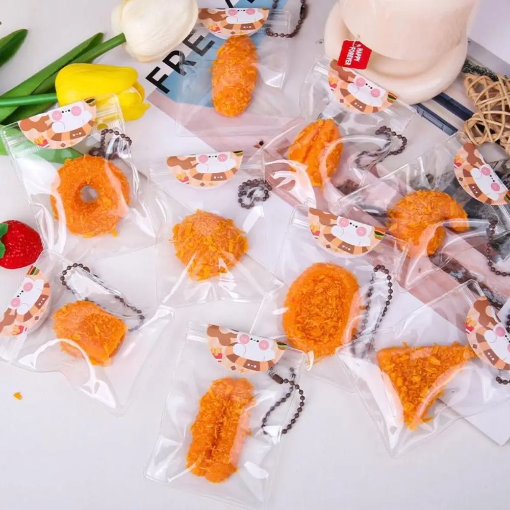 Sensory Toys Bread Crumbs Fried Food Pinch Toy Slow Rebound TPR Squeeze Hamburger Toy Mini Soft Cute Food Pinch Toy Kids