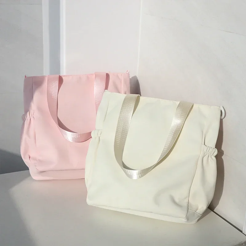 Bolso Ita 2024 Simpld, bolso cruzado de lona lisa, bolsos de hombro con pantalla de alta capacidad, bolsos para axilas de estilo Preppy para niñas,