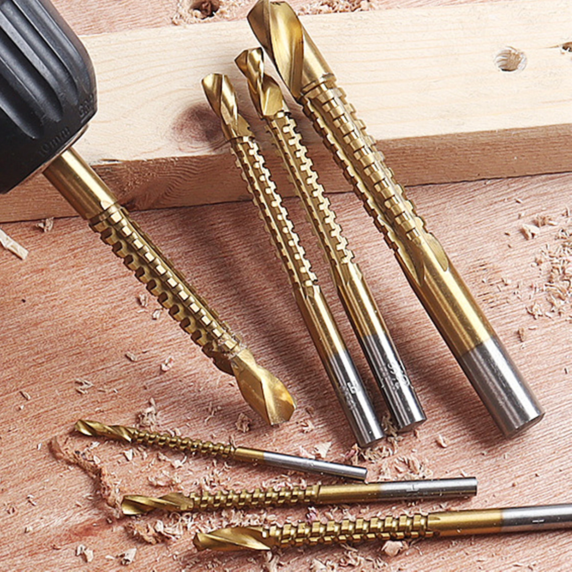 สว่านฟันเลื่อยสําหรับเจาะกระดานไม้และ Slotting ไม่สม่ําเสมอเจาะรูฟันเลื่อย Twist เจาะไม้เจาะรูเจาะ