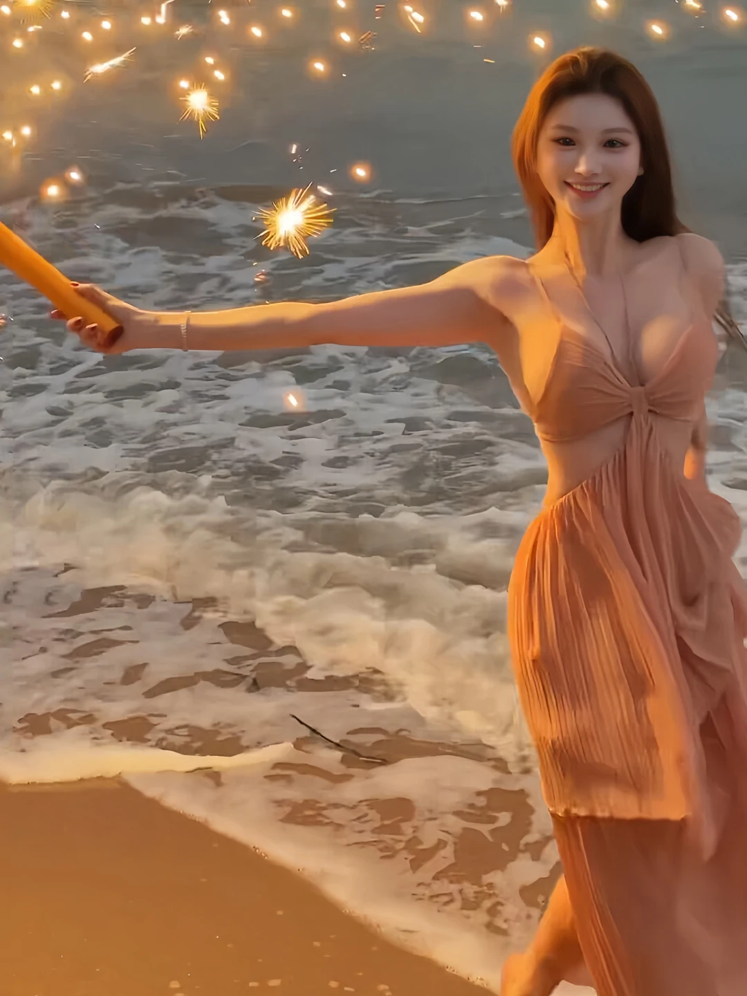 

Sexy Beach Vacation Style Strapless Backless Long Fairy Skirt Women's Summer Beach Sand Beach Sexy Exposure Pure Desire Dress