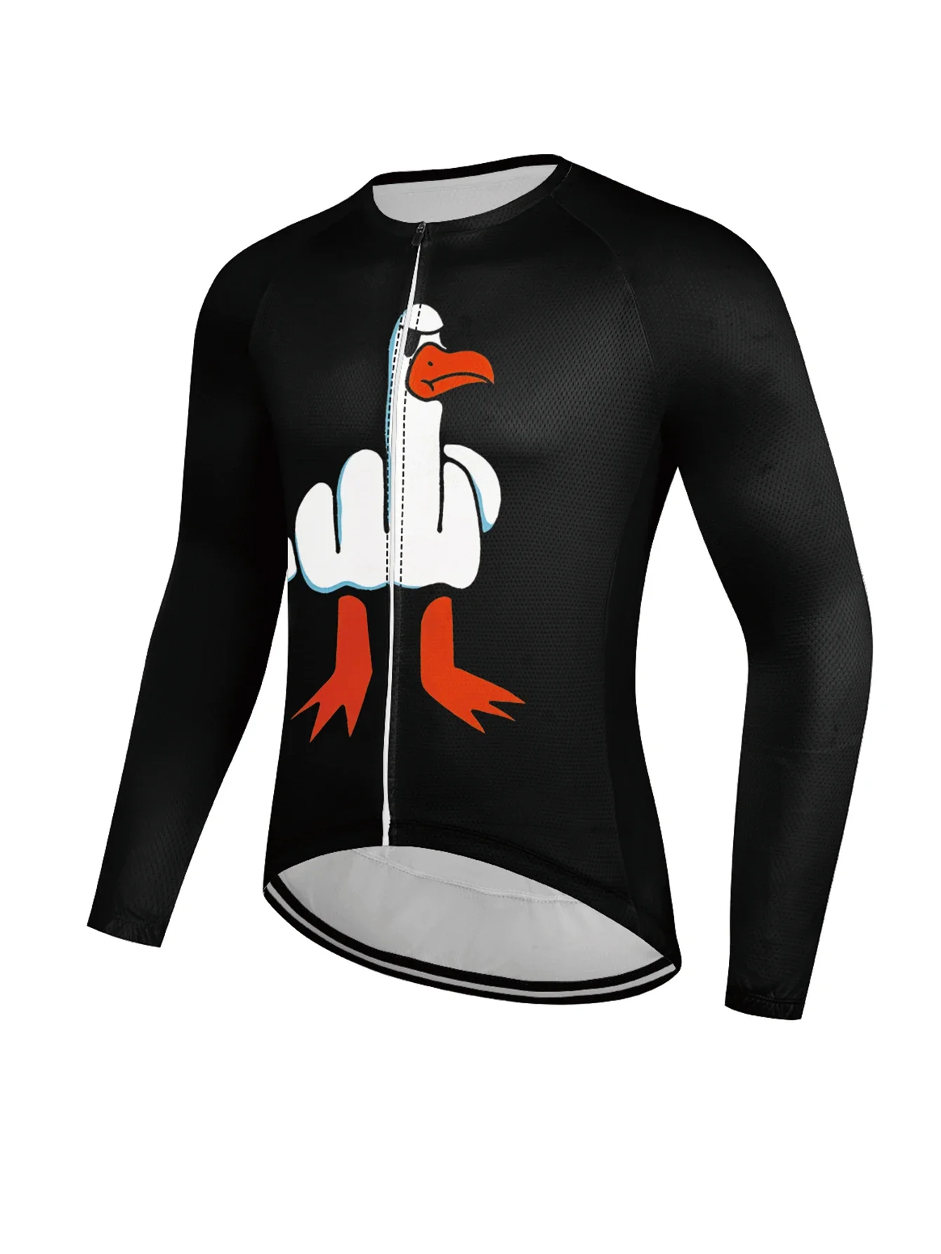 

Мужской велосипедный трикотаж с длинным рукавом и 3D-принтом «гусиный узор», велосипедный топ с 3 задними карманами, быстросохнущий для езды на горном велосипеде