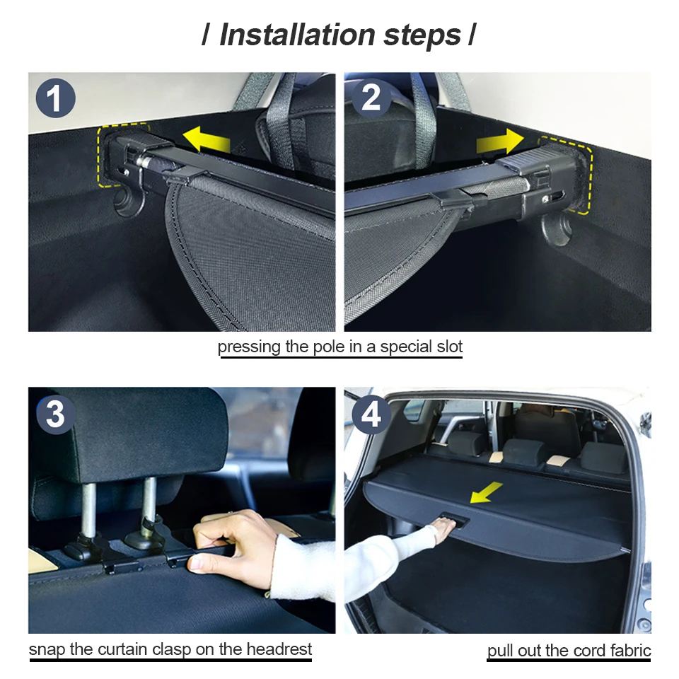 Picture 4: Trunk Cargo Cover for Chery Tiggo 3 DR5 J11 EVO5 X33 V3 X33S 2010~2020 Luggage Boot Tray Security Shielding Shade Accessories