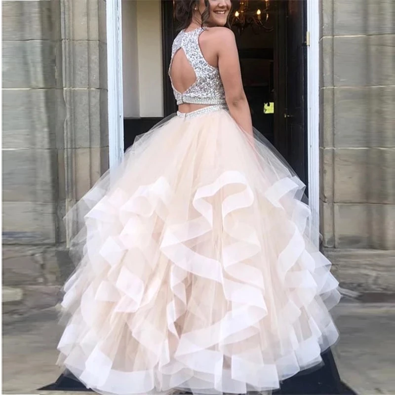 GUXQD 2 Cái Bầu Quinceanera Áo Gợi Cảm Tạo Sự Lấp Lánh Chiếu Trúc Hạt Pha Lê Sweet 16 Hóa Trang Công Chúa Sinh Nhật Áo Choàng