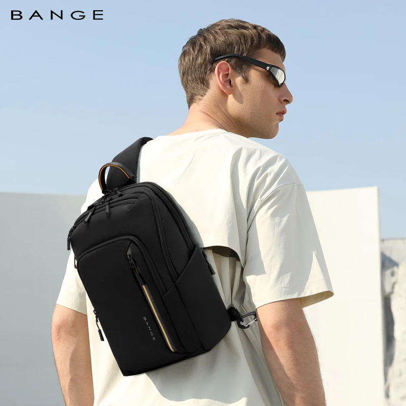 BANGE New Trending Minimalist Waterproof Crossbody Bag Lightweight Ergonomic Sling Bag for Commuting & Daily Use