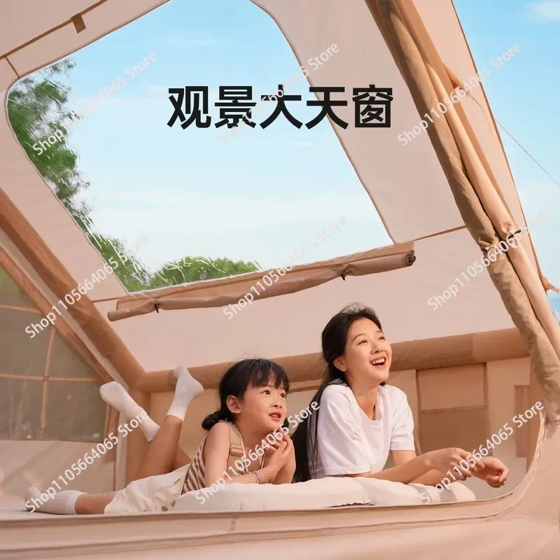for Family Outdoor Camping Quick Opening Inflatable Tent Travel Portable Oxford Cloth Explosion Proof Rain Shelter