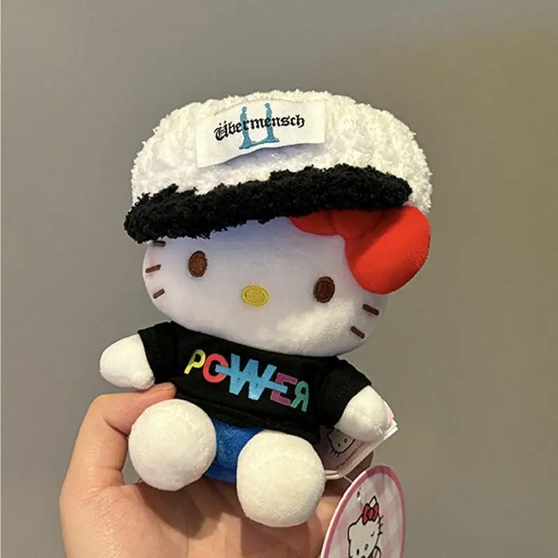 

Милый плюшевый брелок Sanrio Hello Kitty, кулон для сумки, украшение для рюкзака, очаровательная мягкая игрушка-подвеска для девочек