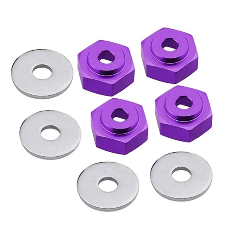 Adaptador de rueda de 12mm a 17mm, combinador de cubo impulsor, orificio Hexagonal, piezas de 6mm para HSP 1/10 1/8 RC Car buggy monster Truck