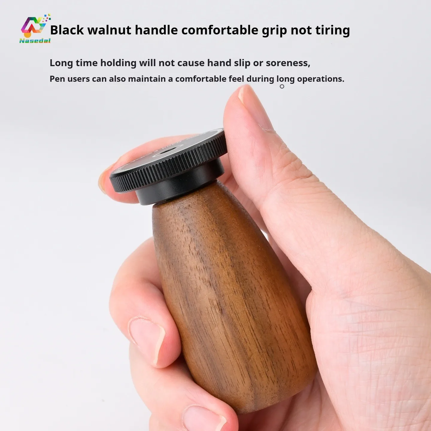 MSWZ MS171 Model Paint Handle 360 Rotating Coloring Wheel Walnut Wood Grip for Gundam Military Scale Model Hobby Detail Painting