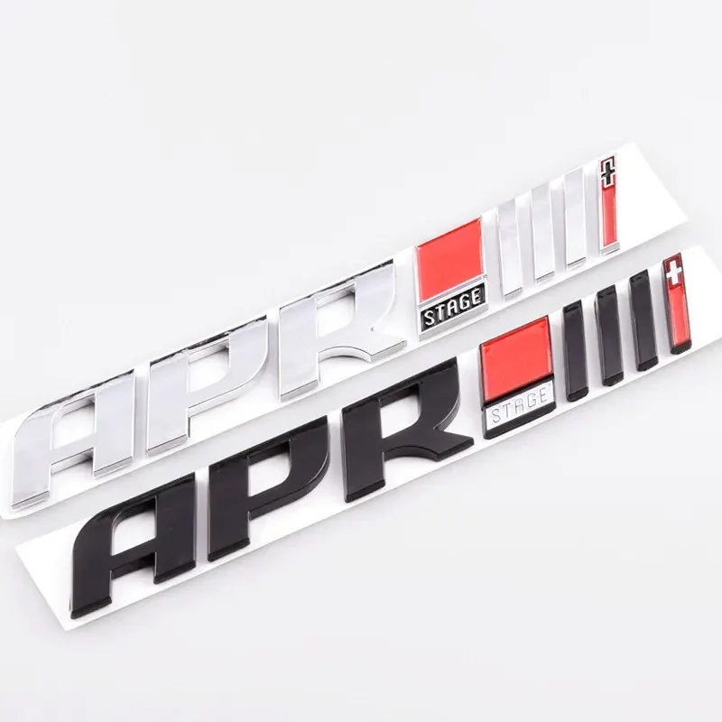 3D ABS Logo APR Emblem Letters Car Trunk Badge Decal For Audi A4 A5 S4 B8 A3 A7 Golf GTI MK4 6 7 MK6 APR Sticker Accessories