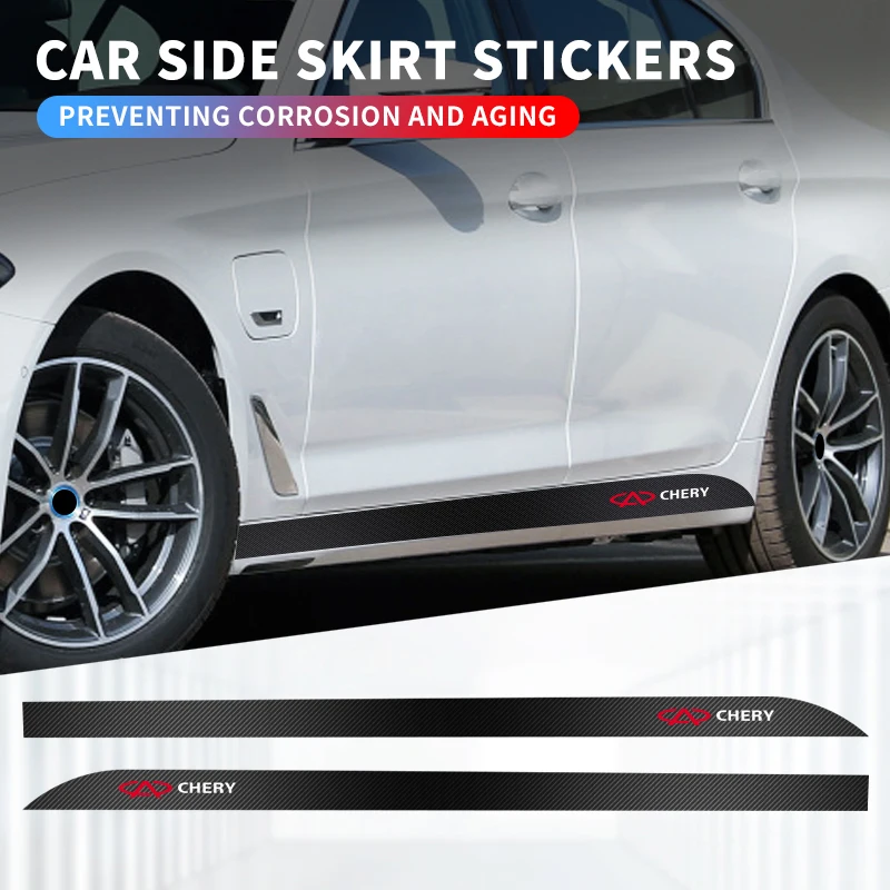 

2pcs Car Door Side Skirt Sticker Decal For Chery Fulwin Tiggo 7 Pro 8 4 5 3 2 T11 5X A1 A3 A5 Amulet Fora QQ IQ Arrizo 2 5 7