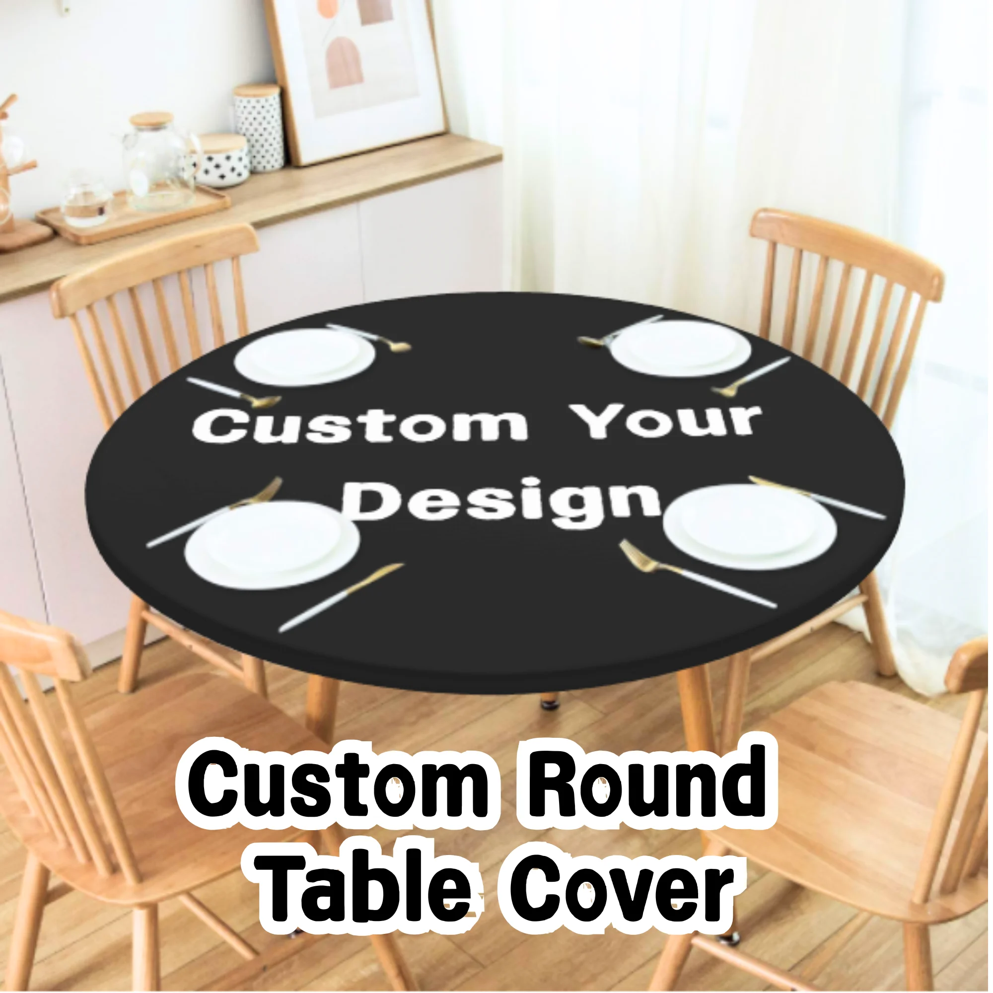 

Custom Table Cover 48IN 55IN Banquet Full Print Personalized Table Cloth for Wedding Exhibition Stretch Hotel Party Counter Deco