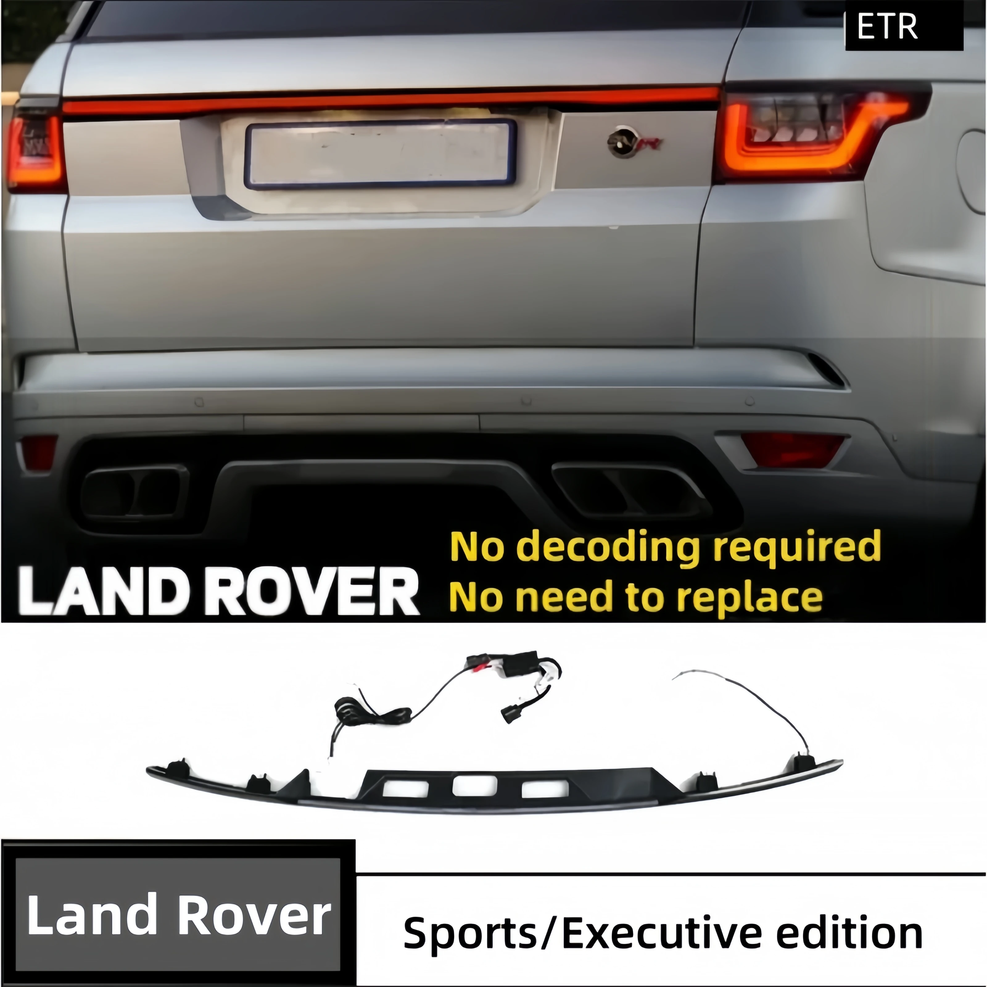 

The through-taillights are a new upgrade to the For Range Rover' 13-22 stylish rear start lights Land Rover