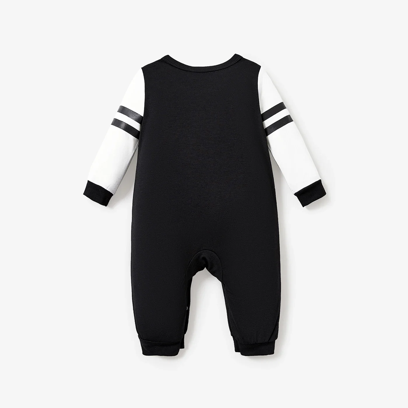 PatPat  Baby Boy/Girl Sporty Naia Letter Print Long Sleeve Jumpsuit Casual/Outdoor  Suitable for Autumn Season