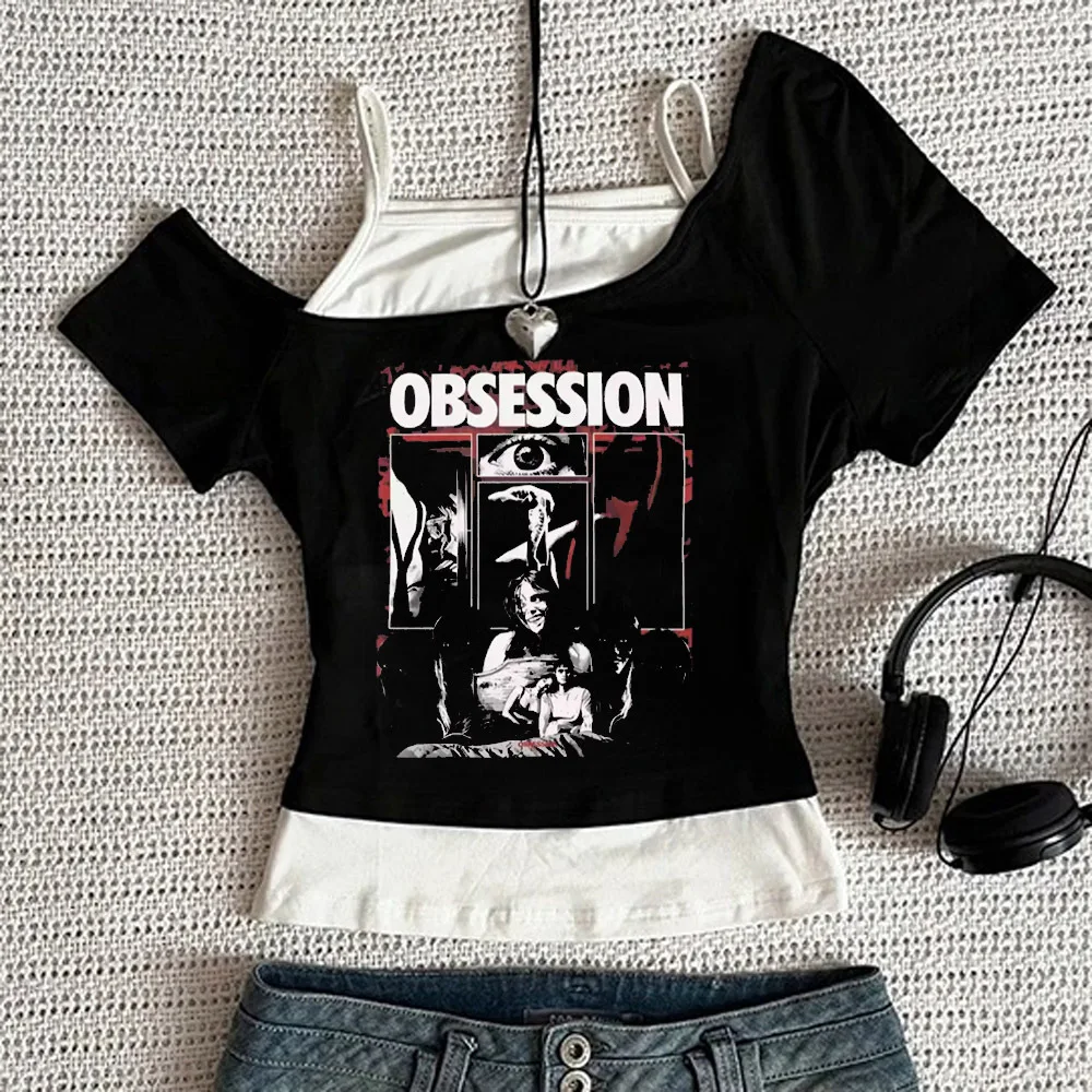 One Wish Willow crop top girl kawaii cutecore 2000s grunge jojifuku t shirt jojifuku goth gothic summer vintage